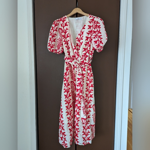 MANGO - Red print dress - Picture 2 of 4